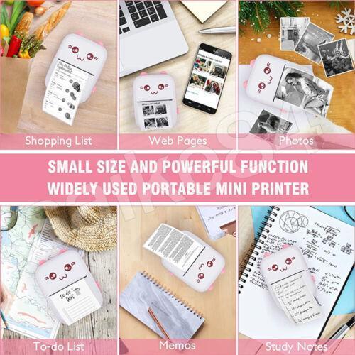 Mini Pocket Thermal Printer with Bluetooth, 14 Rolls Paper and 6 Pen for Photos Label Printing 7