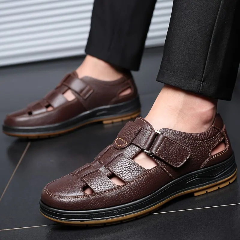 [Premium Leisure Footwear] Breathable Men's Premium Leisure Footwear - Non-Slip Comfortable Sole for Driving, Walking, Business & Daily Use - Elegant Brown