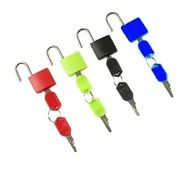 Padlocks 4pc Small Colored Brass Padlocks Travel Luggage Bag Suitcase Padlock Set
