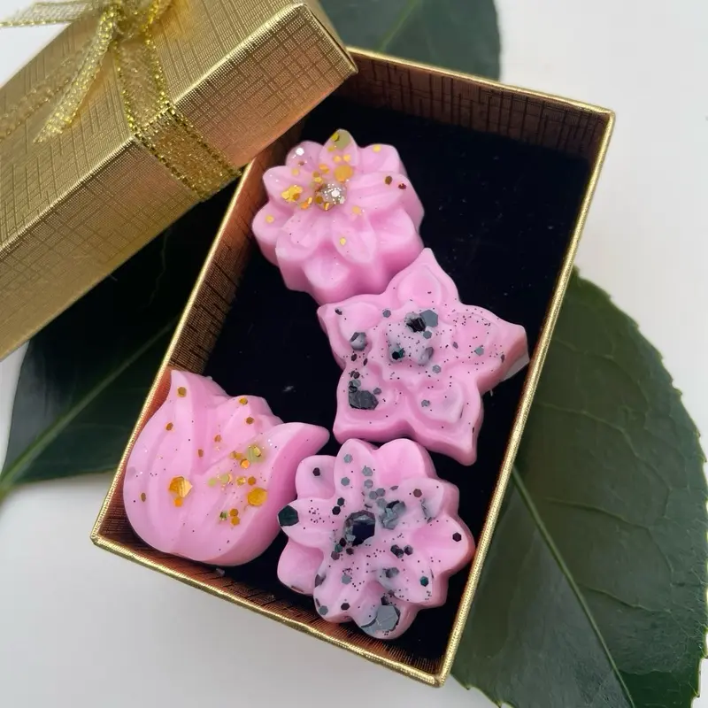 Sparkly Lavender Fragranced Soy Wax Melts with Biodegradable Glitter for Candle Decor Ornaments Freshener Decoration Aroma Scented  Box Traditional Perfume