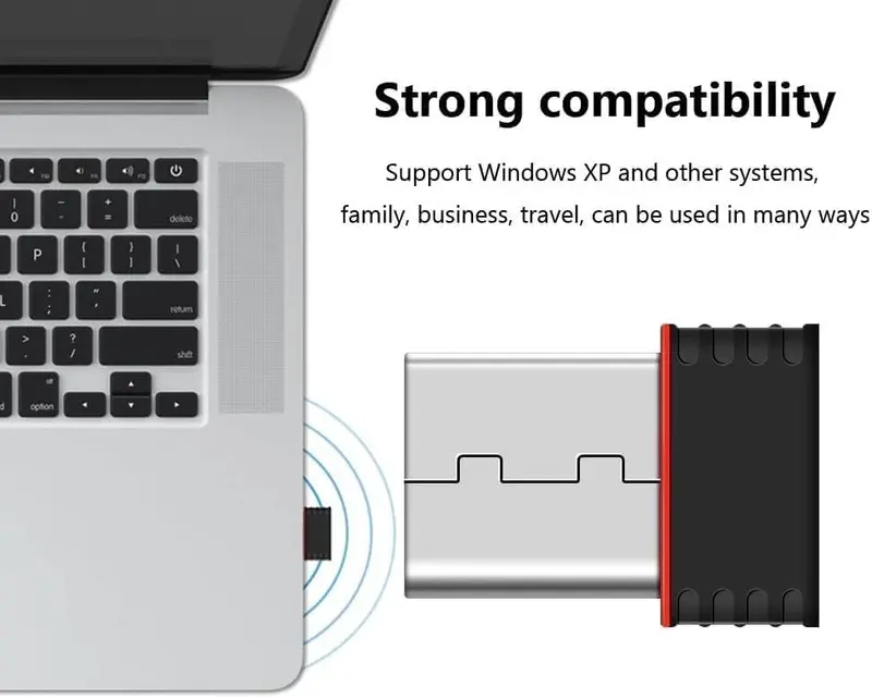 Mini USB WIFI Wireless Adapter, Bluetooth dongle 150mbps Dual Band 2.4G cellular WIFI Adapter, Bluetooth Transmitter, Internet WIFI Dongle Compatible with Desktop PC, Laptop and printer 1