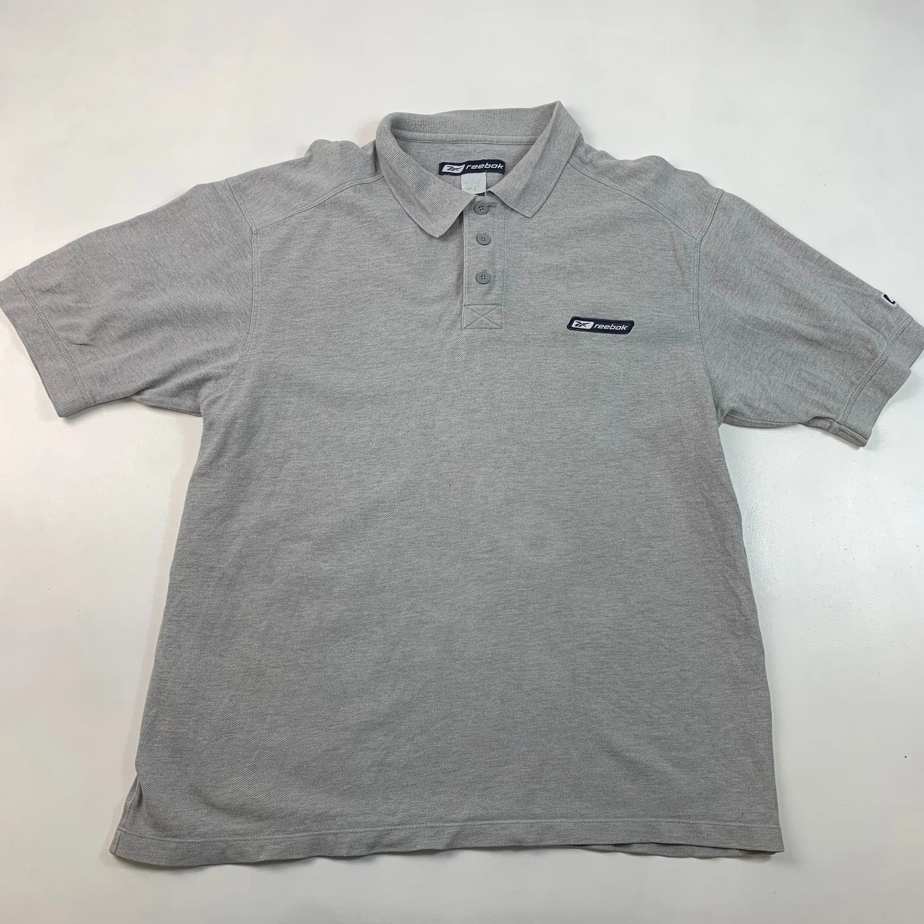 Reebok Polo T-shirt, Grey Large