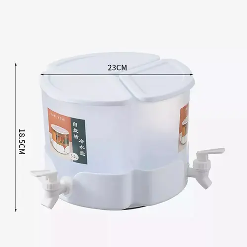 5L Jug With Tap Cold Water Container Lemonade Drink Dispenser for Refrigerator 5