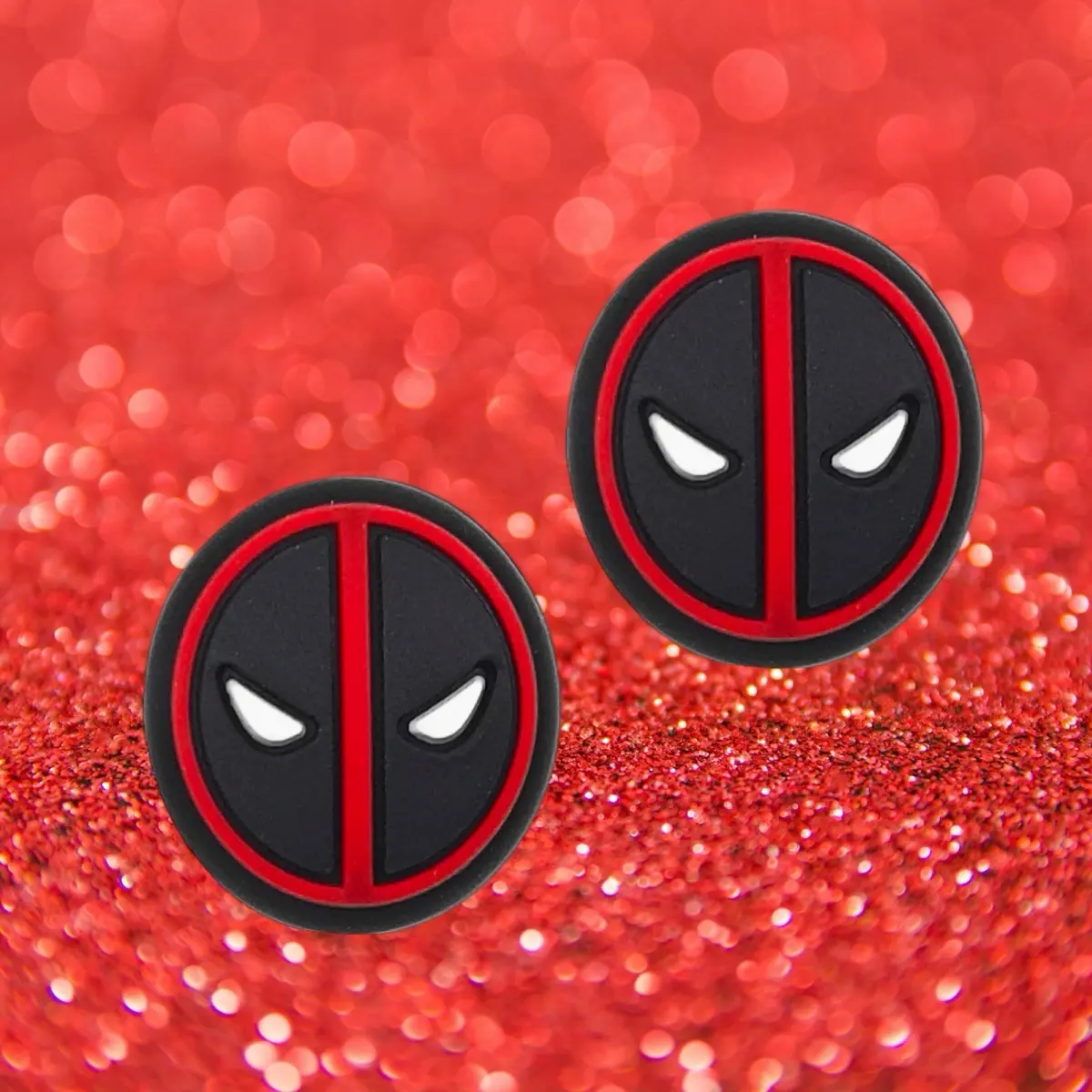 2pcs Silicone Thumb Grips Caps For PS5 - High Silicone Material - Red & Black