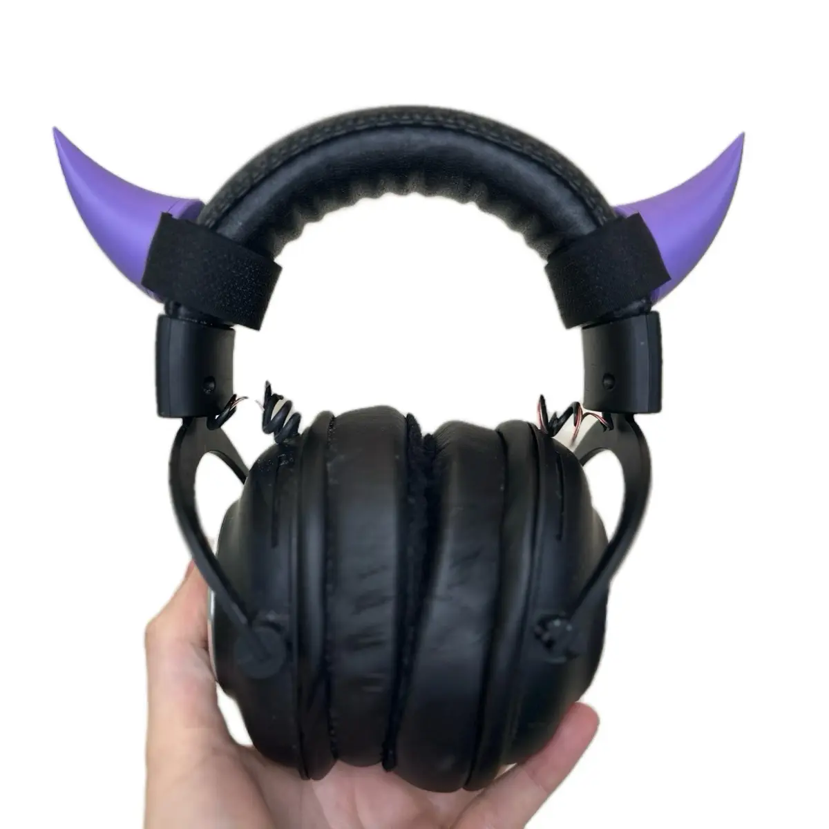 Purple Headset Horns set by Headset Boss with Adjustable Strap