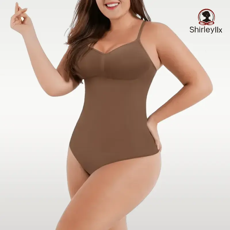 Women's Seamless Covered Bust Thong Bodysuit for Comfort and Shape - Compression, Sexy 2
