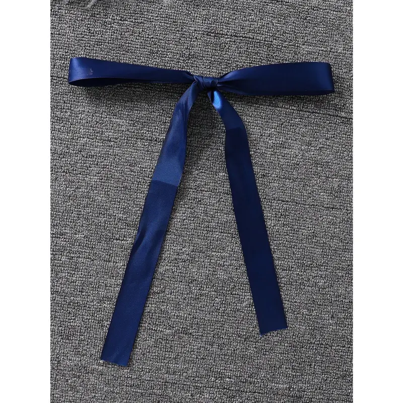 Tween Girl Elegant Casual Versatile Bow Waist Velvet Mesh Dress, Suitable For Christmas Party, Banquet And Daily Wear, Suitable For Spring, Autumn And Winter 2