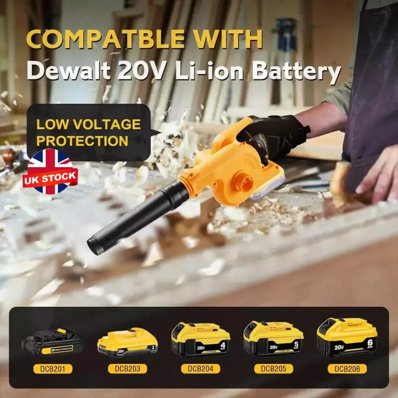 20V Battery 2-in-1 Electric Leaf Blower + Vacuum Cleaner UK 6