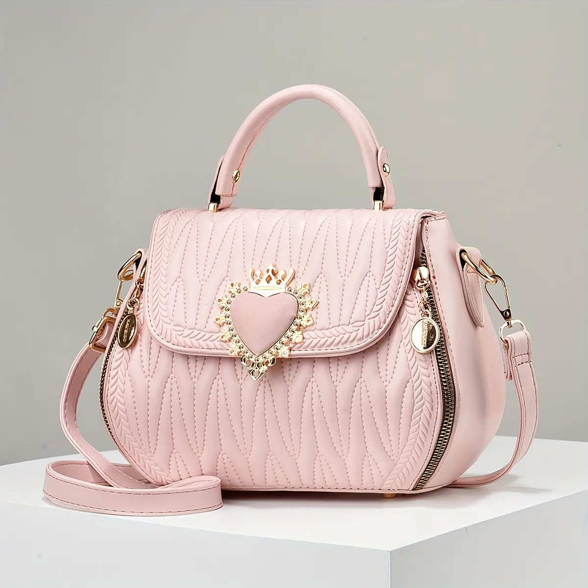 Trendy Quilted Fashion Crossbody Bag, Women's Casual Textured Shoulder Handbag & Purse