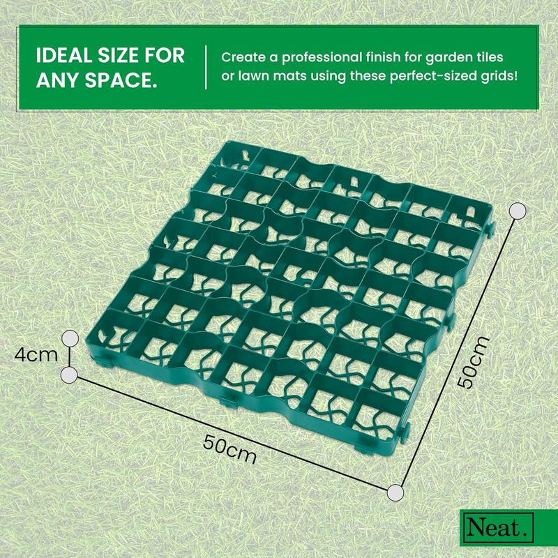 Neat Plastics Coloured Gravel/Grass Grid Paver Mat for Garden, Shed, Driveway, Turf, Lawn & Greenhouse Path Base - Durable Plastic Grid Available in Gravel Sand & Grass Green 5