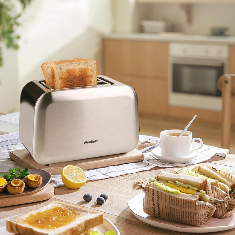 2 Slice Toaster - Toaster 2 Slice with Variable Browning Control - Stainless Steel Toaster with Wide Slots for Thick Bread Slices & Bagels - Sleek & Compact Bread Toaster 5