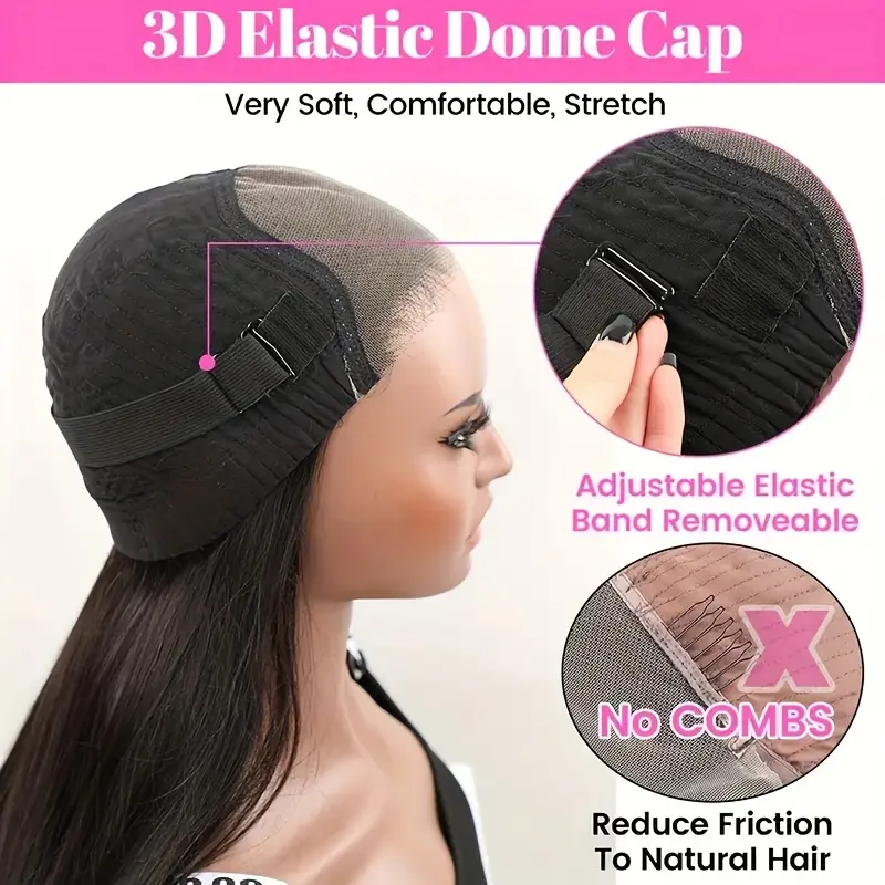 Wear And Go Glueless Wigs Human Hair Pre Plucked Pre Cut 4X4 HD Lace Front Wigs Human Hair Straight Human Hair Lace Front Wigs For Women 150%Density 8