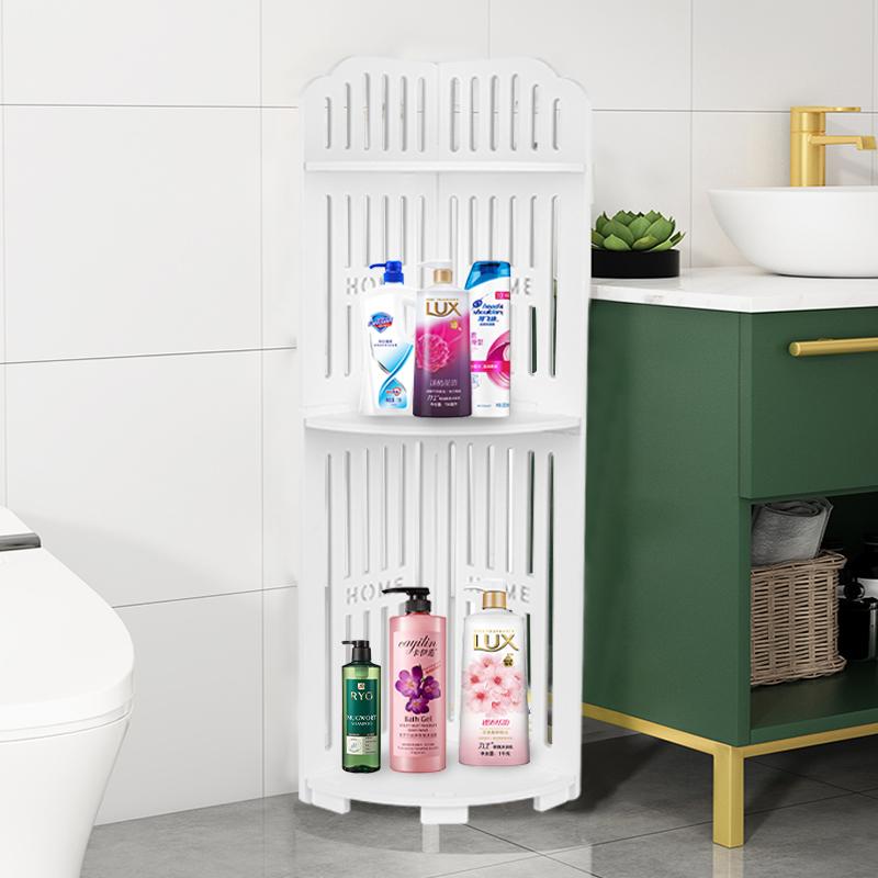 3 Tier Corner Bath Shelf Unit Organiser Stand Showers Caddy Storage Rack Box Wall Room 1