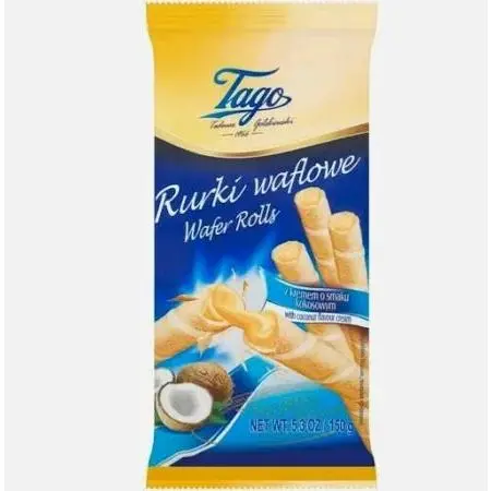 Tago Wafer Rolls with Coconut Flavoured Cream (150g)