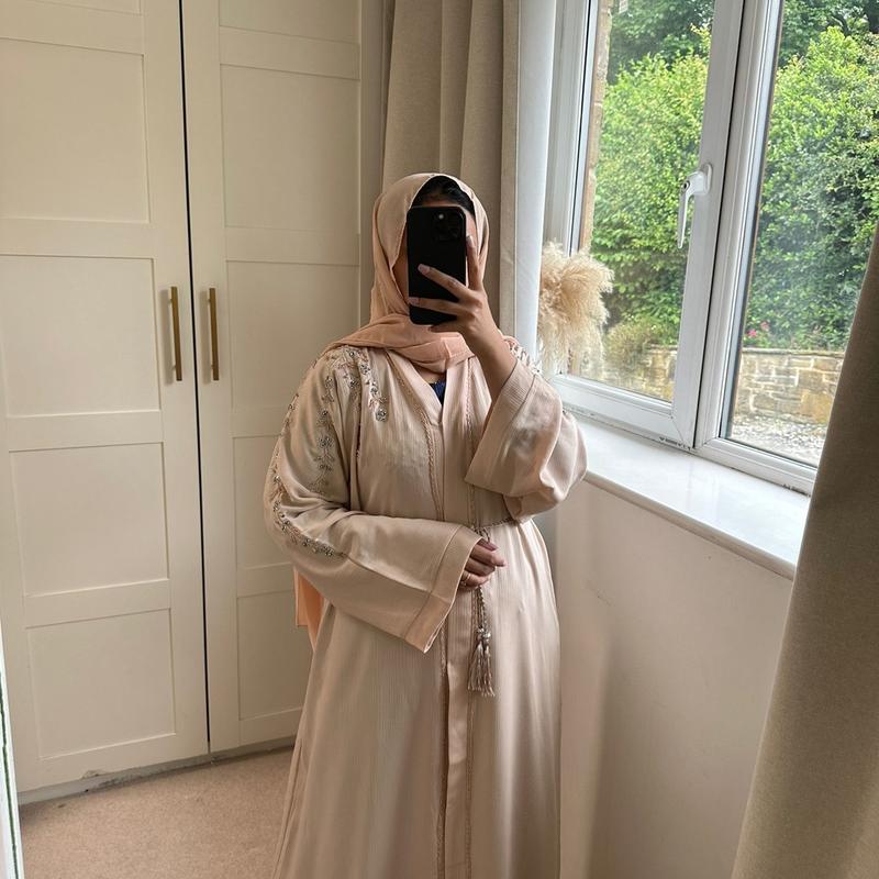 RAZI Abaya - Nude handmade plain traditional 0