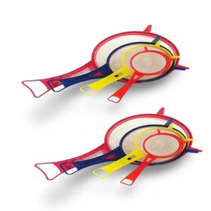 8Pcs Mini Small Plastic Mesh Scoop Strainer Food Sieve Colander Kitchen Basket