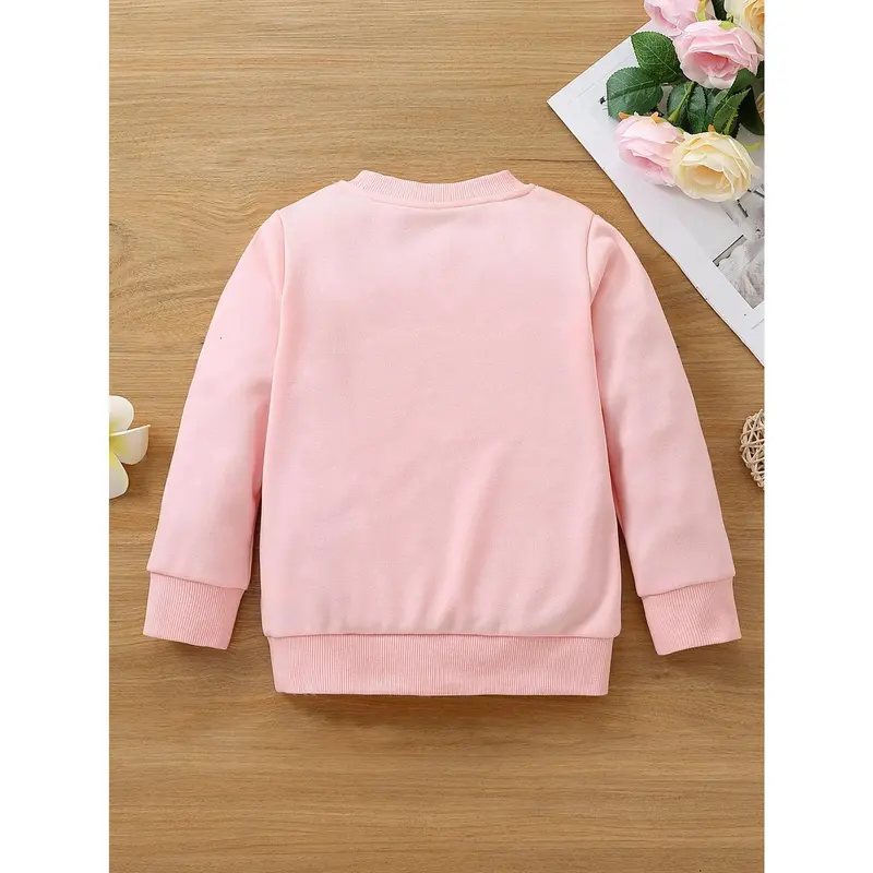 Young Girl Plaid Heart Embroidery Pullover 1