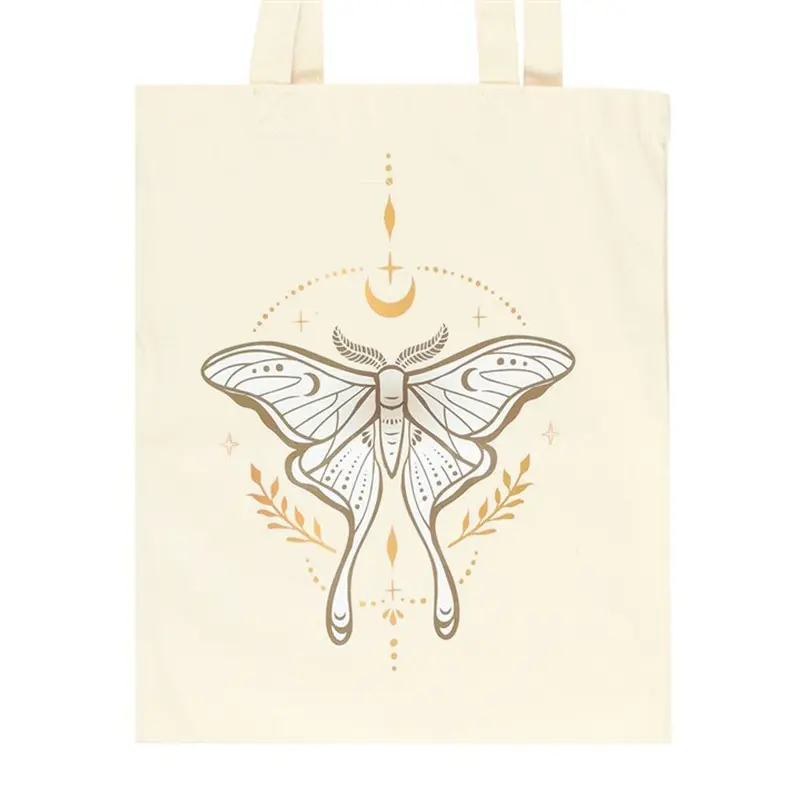 Light Luna Moth Polycotton Tote Bag 2