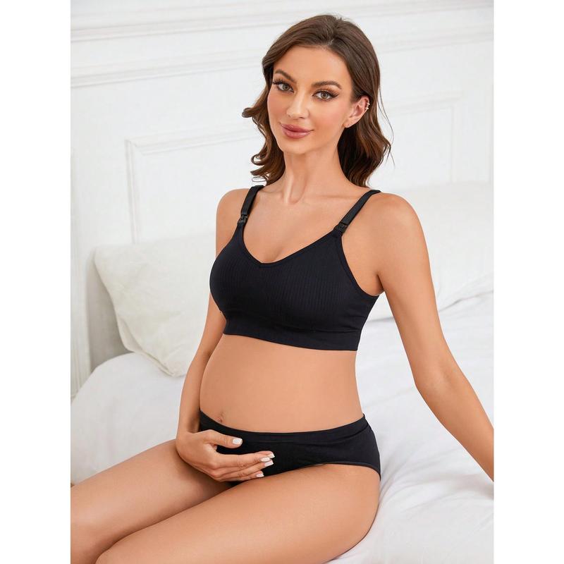 3pcs/Set Maternity Nursing Bras, Sexy Front-Snap Breastfeeding Brassiere, Comfortable Nursing Bra 2