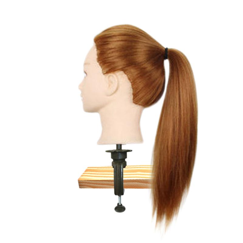 Long Hair Training Head Model Hairdressing Clamp Stand Dummy Practice Mannequin 1