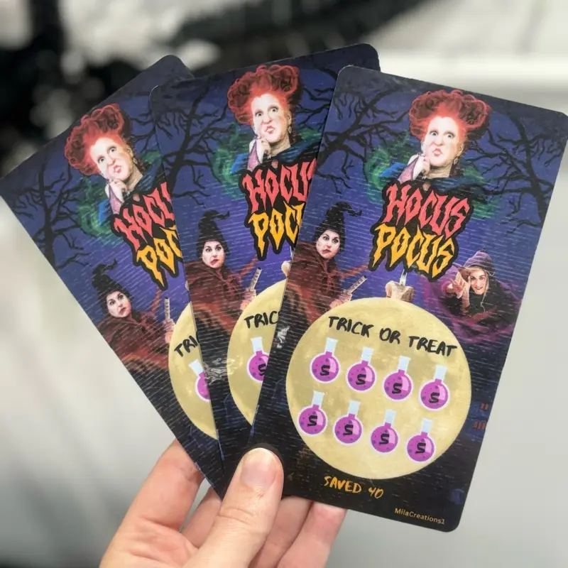 Hocus Pocus Halloween Bundle of 5 Laminated Reusable Saving Trackers for Budgeting and Planning 1