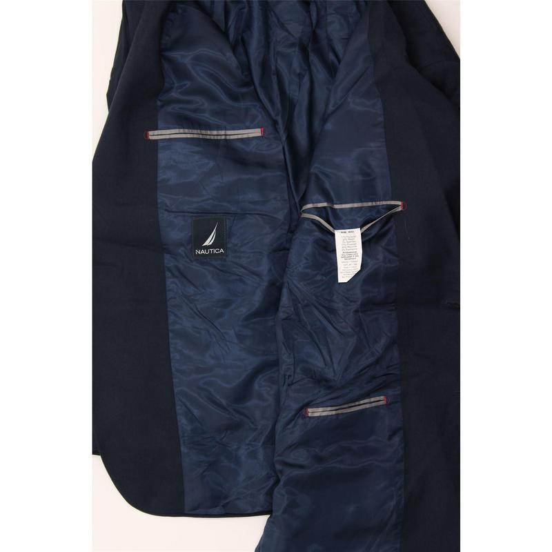 Pre-Owned Vintage NAUTICA Mens 2 Button Blazer Jacket UK 46 3XL Navy Blue Polyester 3