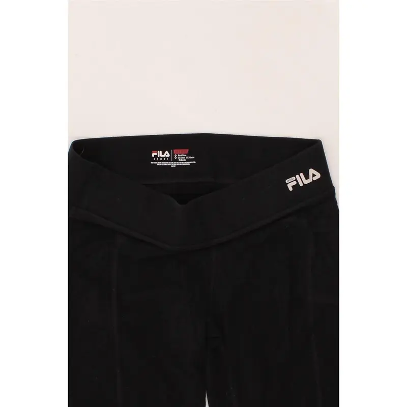 Pre-Owned Vintage FILA Womens Capri Leggings UK 10 Small  Black Cotton 3