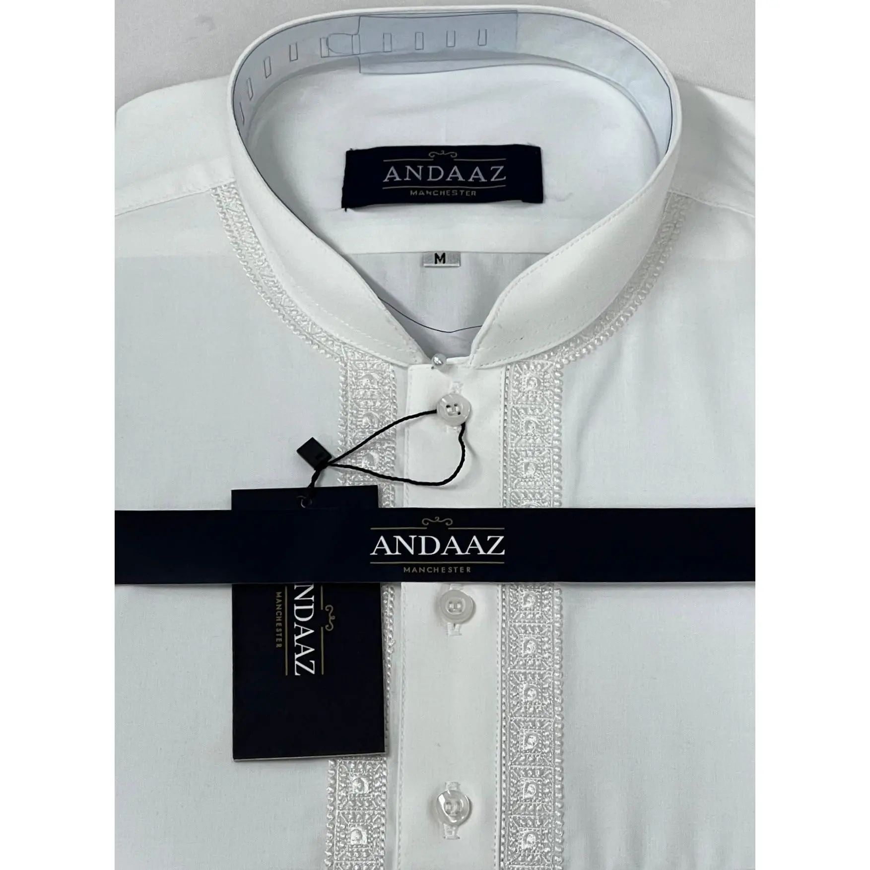 Men's Shalwar Kameez Off White Piyala Embroidery