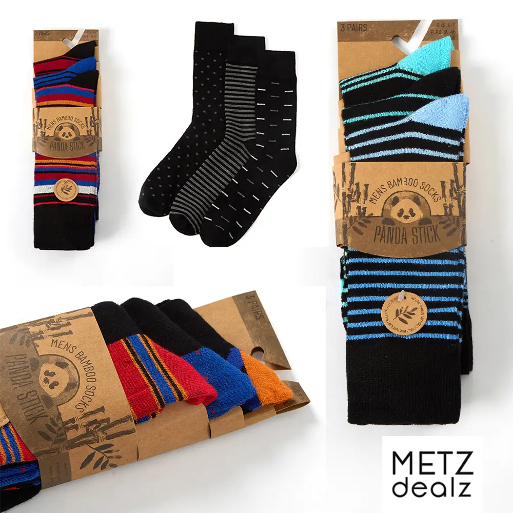 3 Pairs Mens Socks Bamboo Socks for Him UK 6-11 Crew Everyday Gentle Soft