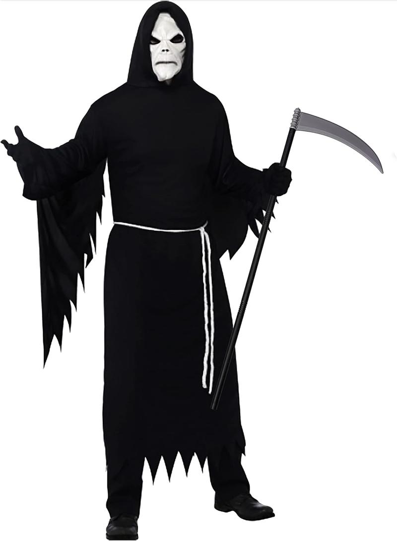 Product Introduction of 110cm Detachable Plastic Scythe Halloween Staff - Perfect Props for Grim Reaper Costume - Clothing, Menswear Spooky Underwear 9