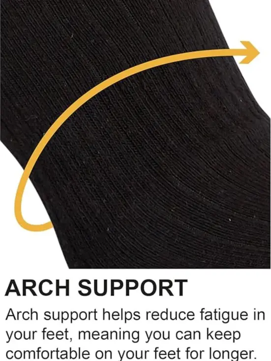JCB Outdoor Activity Work Engineered Mens Socks | 3 Pack , UK Size 9 - 12 | For Boots & Shoes | 3 Colours: Navy, Grey & Black  (1 Pair of Each) 5
