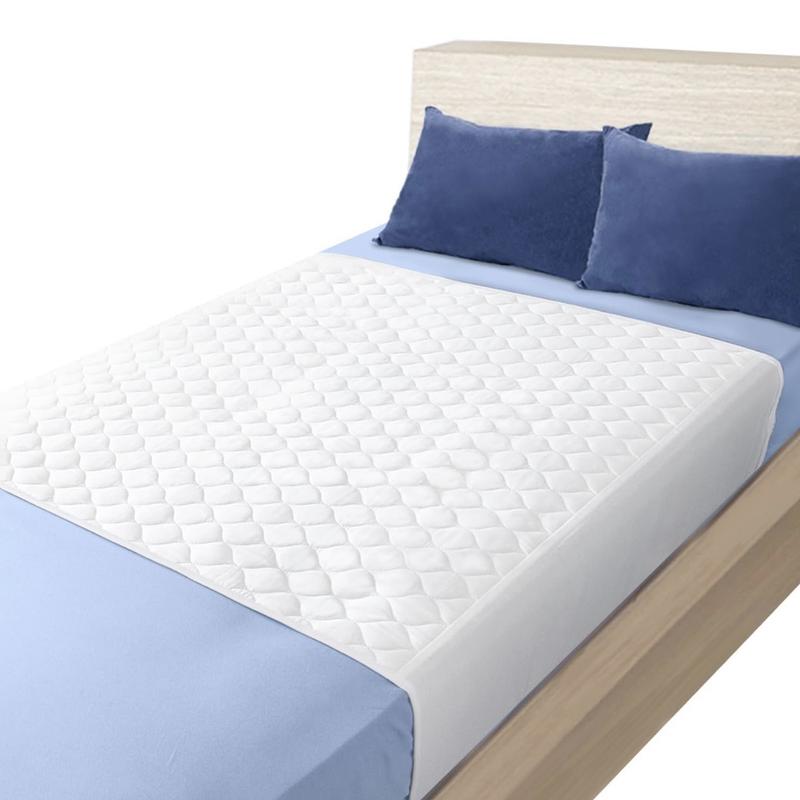 Product Introduction of Cotton Waterproof Bed Protector/Pad with Tucks Washable Soaker Sheet, Single & Double 300 Washes 3/4 liter Absorbent Incontinence 90x90cm,85x135cm,75x90cm (90x90cm/Pair With Tucks) topper for 2