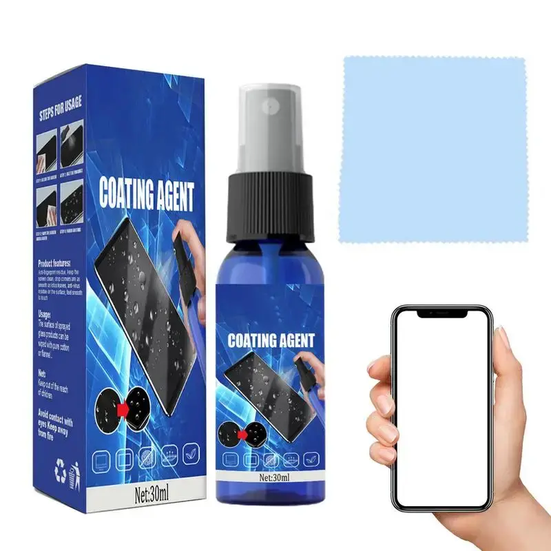 Screen Protector Spray 30ML NANO Liquid Coating Mobile Screen Protection Spray Hydrophobic Polish For Computer Phone Laptop PC Camera Smartphone Smartphone