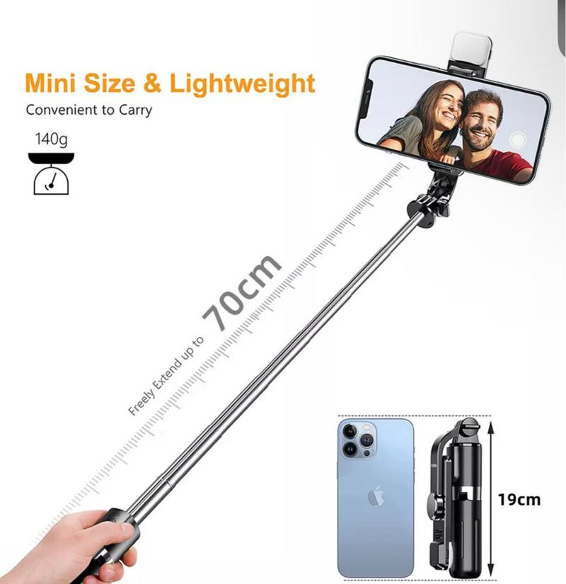 Product Introduction of Remote Selfie Stick Tripod with Fill Light Phone Desktop Stand Holder Universal 2