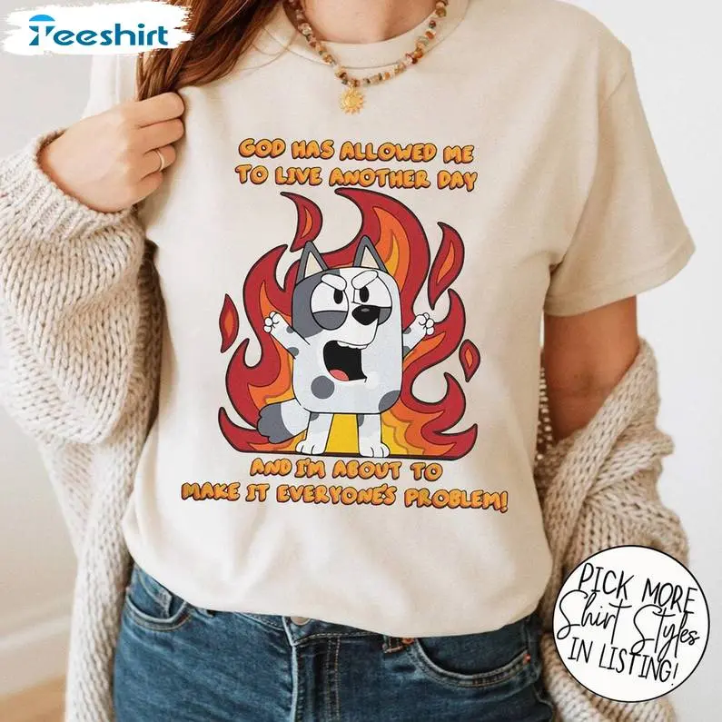 Muffin Bluey Shirt, Muffin Madness T-Shirt, Bluey Fan Gift T-Shirt, Comfort Cotton, Size Up To 3XL