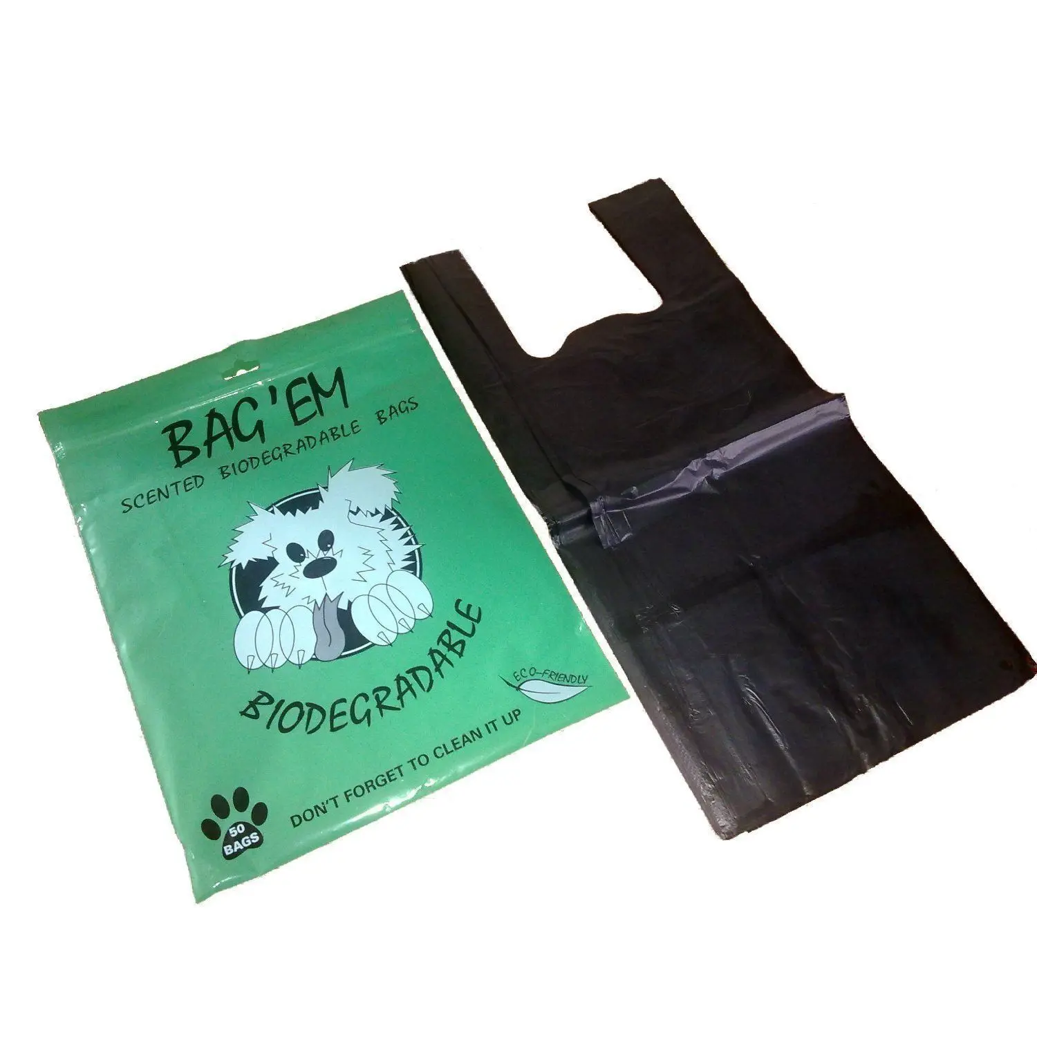 3X BagEm Dog Poop Bags with Tie Handles - 150 Biodegradable Poo Bags for Dogs