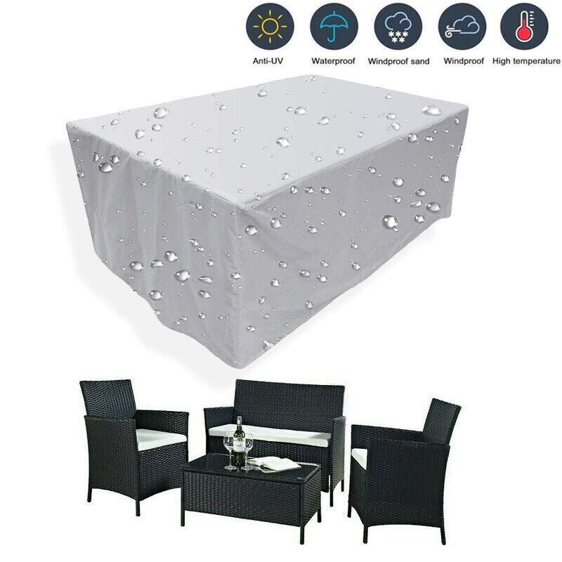 Multisize Waterproof Sofa Table Chair Furniture Cover / Rain and Windproof Sand Outdoor Furniture Cover for Rattan Furnishings / Chairs Coating from Sun Dust Water Protector / Rattan Blanket Covering Keep Furniture Dry 1