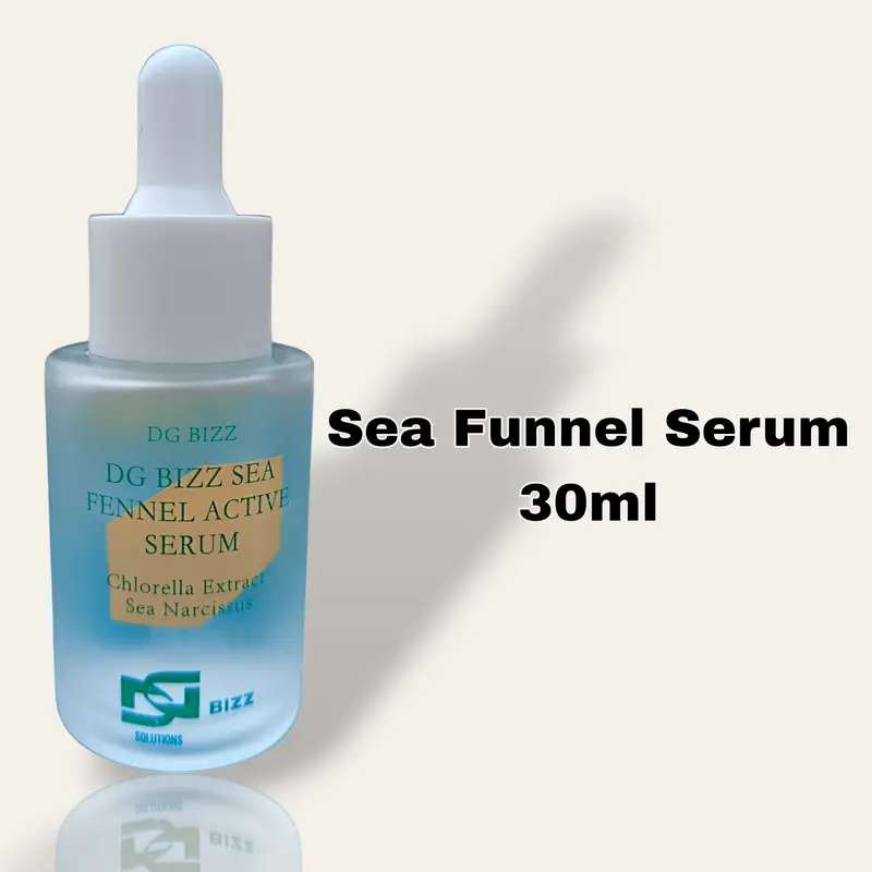 DG BIZZ Sea Fennel Skincare Set: Facial Cleanser, Serum, Toner, Firming Eye Cream, Lotion, Cream Body Care Hyaluronic Kit Organic Skin Repair 2
