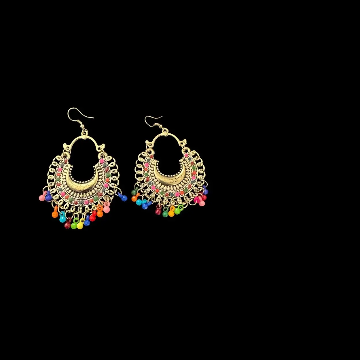 Silver golden earrings