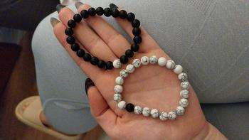 Product Review of 2pcs/set Unisex Simple Style Beaded Bracelet with Turquoise Texture Design, Casual Trendy Beaded Bracelet, Fashionable Jewelry for Women & Men, Couples Gifts from T**a W**s 0