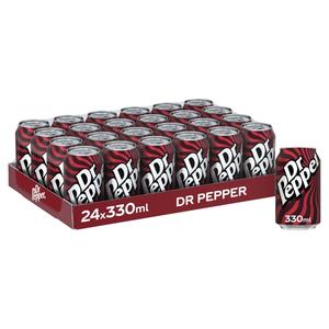 Dr Pepper Multipack/PMP - Pack of 24 x 330ml - Carbonated Beverage With Truly Unique Taste Drink