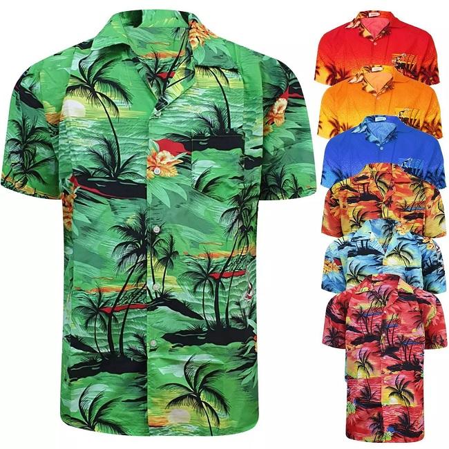 Mens Hawaiian Shirt Short Sleeve Summer Hawaiian Shirts Mens Casual Shirts Aloha Shirt Mens Shirts Hawaiian Fancy Dress Summer Shirts Beach Party 3