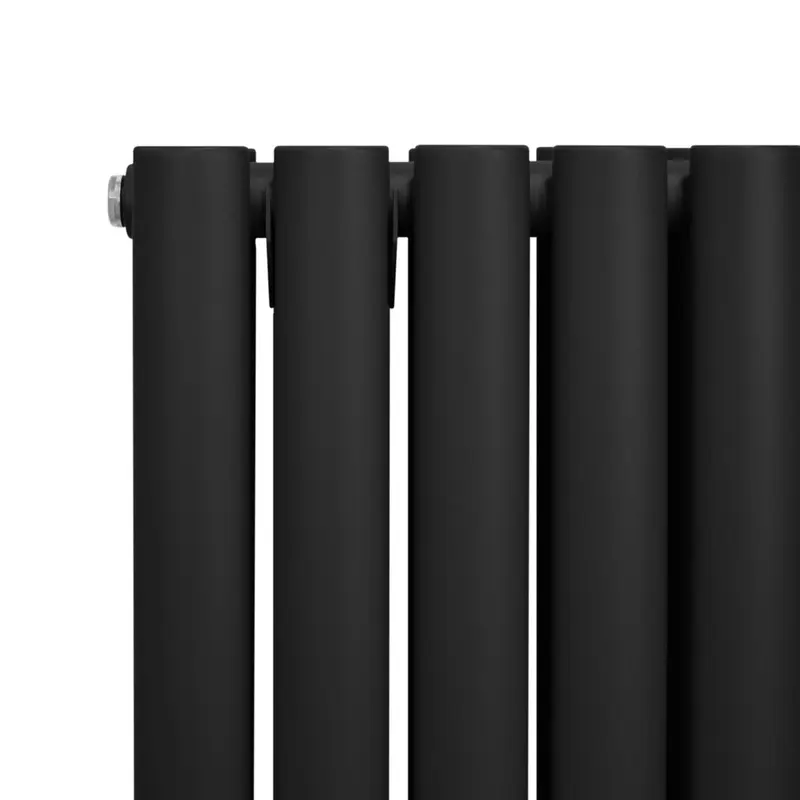 Oval Column Radiator – 1800mm x 600mm – Black 1