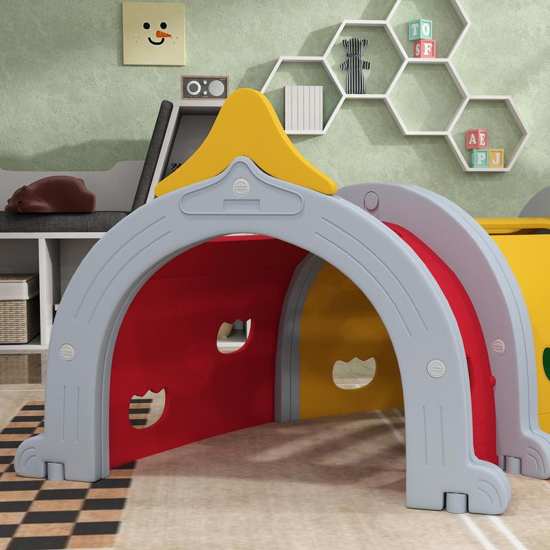 AIYAPLAY Kids Tunnel, Play Tunnel for Kids 3-6 Years Crawl and Climb, Lion Design Toddler Baby Tunnel, Kids Playground for Indoor Outdoor, Multicoloured 6