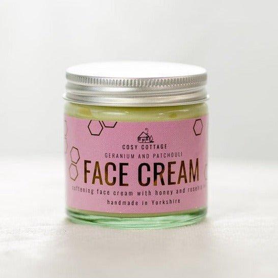 Honey & Rosehip Oil Natural Face Cream with Geranium & Patchouli 60ml 4