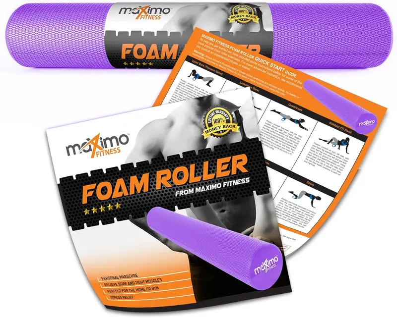 Maximo Fitness Fascia Roller for Spine and Back, Legs, Arms - 90cm Medium Hard Roller for Yoga, Pilates, Regeneration After Sports 1