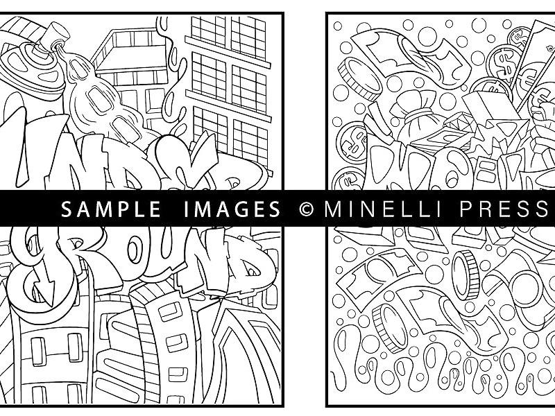 The Graffiti Art Coloring Book (Vol.1): Cool Graffiti Art Coloring Book for Adults and Teens With 40 Original Street Art Drawings, Graffiti Letters, Fonts, Characters, and Much More! Paperback colouring  books 4