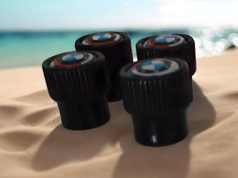 B M W Dust Caps Tyre Valve dust  Caps 50th anniversary 1, 2, 3, 4, 5, 6 Series 4