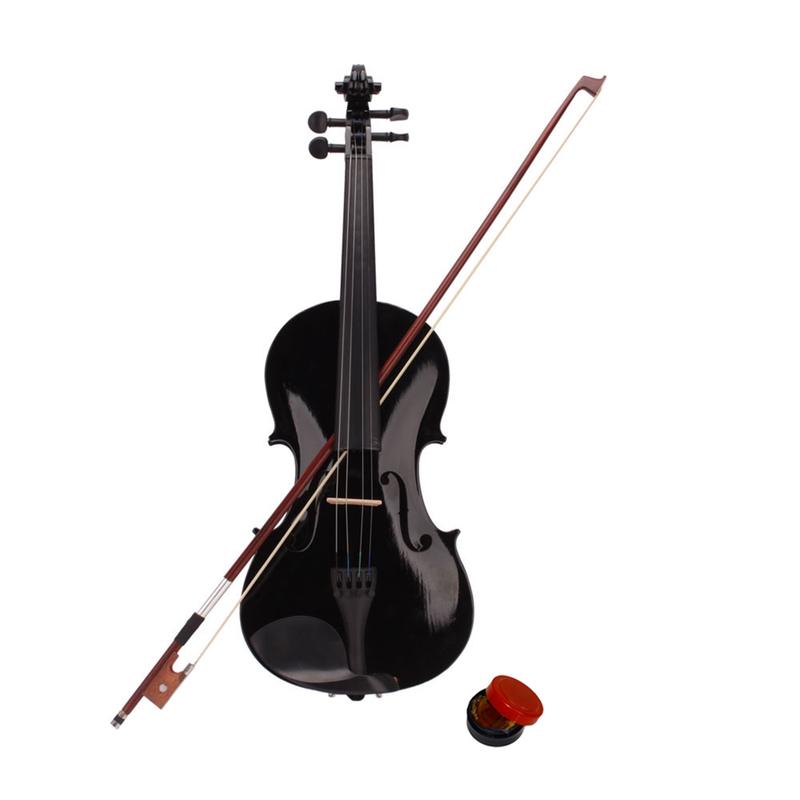 Product Introduction of New 4/4 Acoustic Violin Case Bow Rosin Black 18