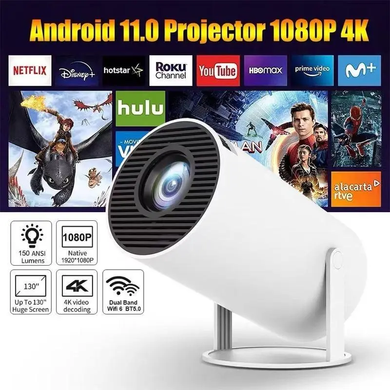 【2025】Christmas gift New Release: Best-Selling Smart HD Bluetooth Projector | Wireless Connectivity, Portable 1080P Home Cinema, Easy Setup, Phone & Laptop Compatible